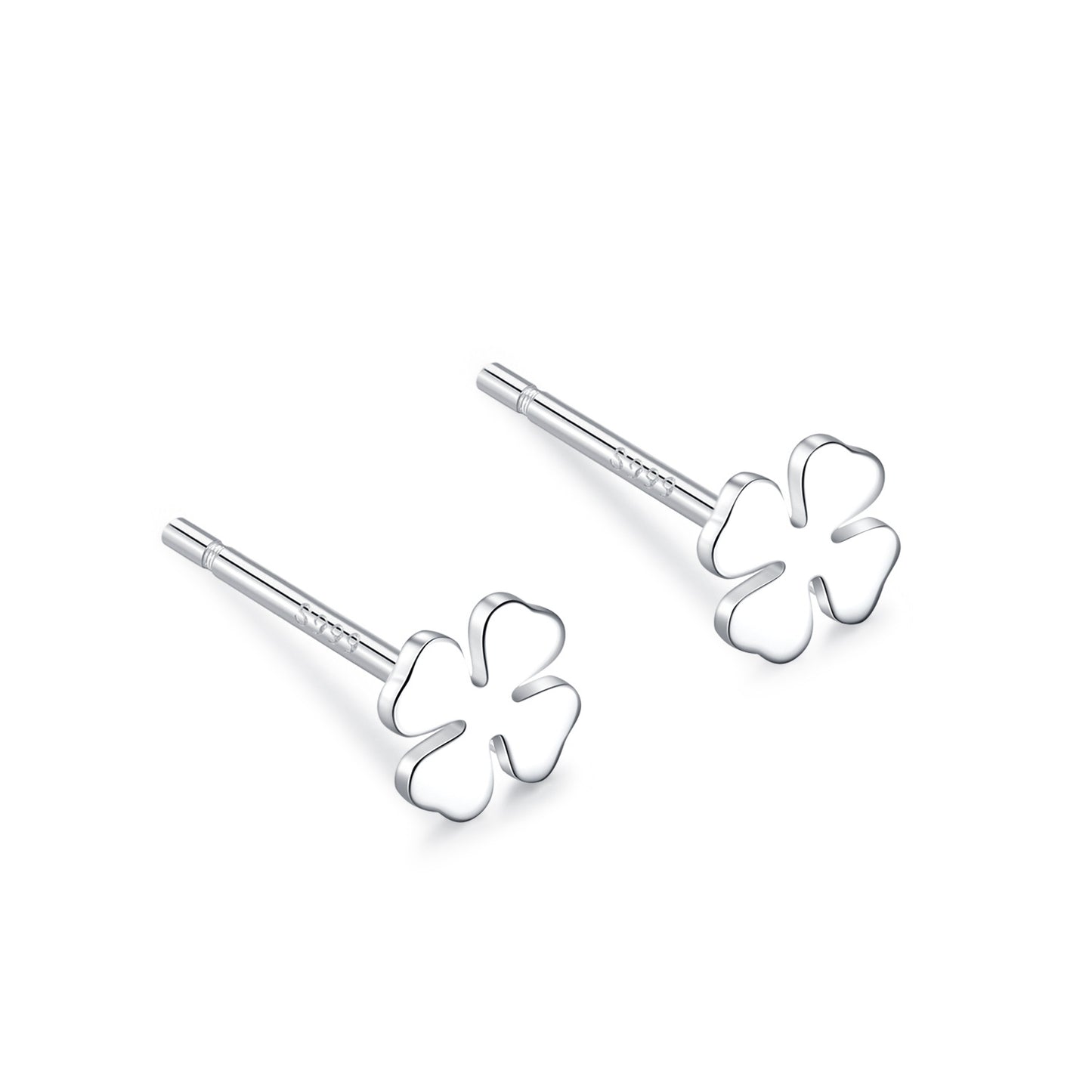 Women's Sterling Sier Simple Small Star Moon Mori Earrings