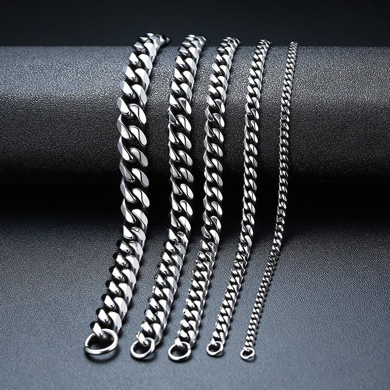 Men's Stainless Steel Cuban Fashion Trendy Hip Hop Bracelets