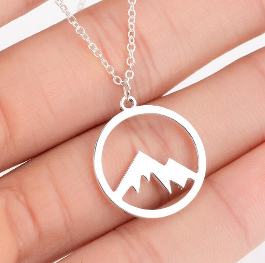 Women's Forest Geometric Round Stainless Steel Hollow Clavicle Stud Earrings