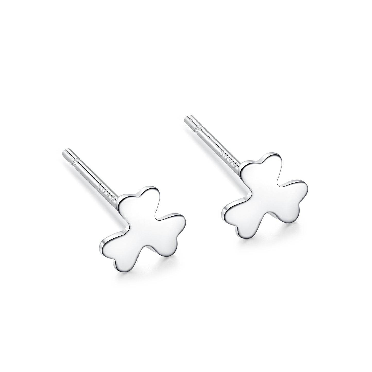 Women's Sterling Sier Simple Small Star Moon Mori Earrings