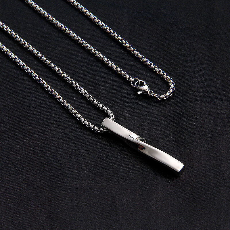 Simple Titanium Steel Three Colors Sweater Necklaces