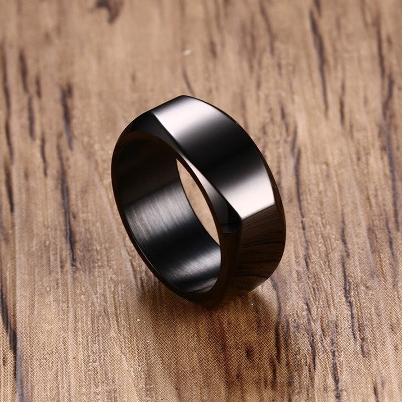 Men's Listed Face Width Titanium Steel Simple Nude Rings