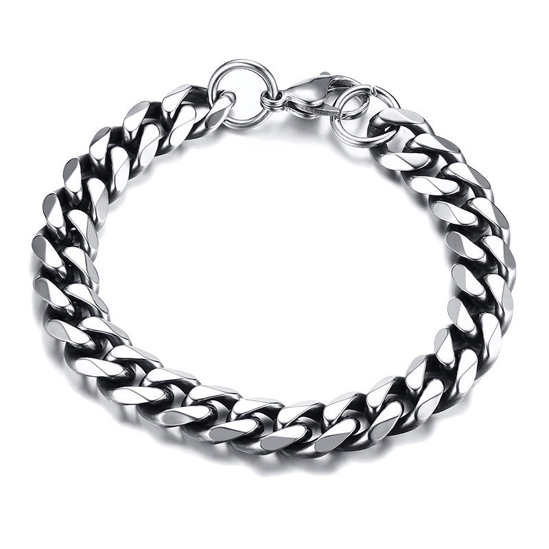 Men's Stainless Steel Cuban Fashion Trendy Hip Hop Bracelets