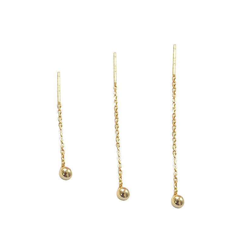 Round Beads Cross Chain Long To Make Face Ear Line