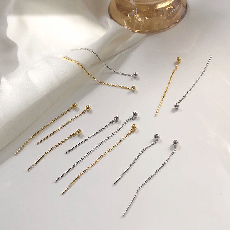 Round Beads Cross Chain Long To Make Face Ear Line