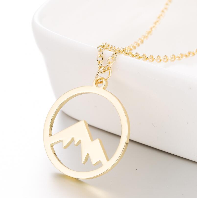 Women's Forest Geometric Round Stainless Steel Hollow Clavicle Stud Earrings