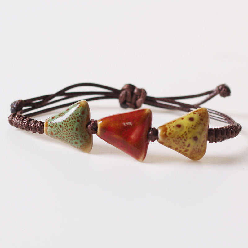 Women's Ceramic Jewelry Ethnic Style Woven Stall Bracelets