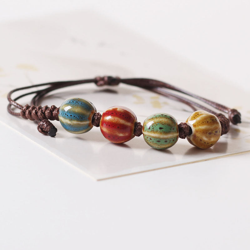 Women's Ceramic Jewelry Ethnic Style Woven Stall Bracelets