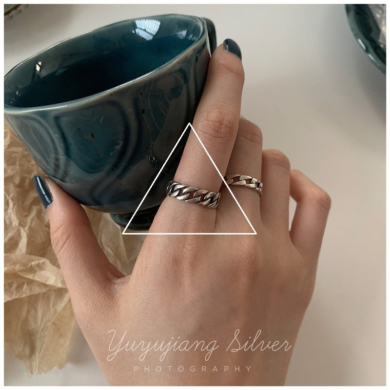 Stacked Vintage Female Design Simple Cold Rings