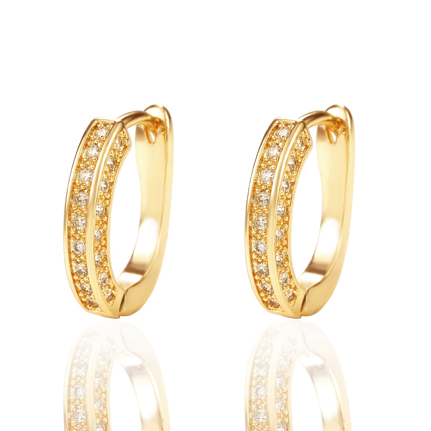 U-shaped Geometric Zircon Ear Clip Sparkling Earrings