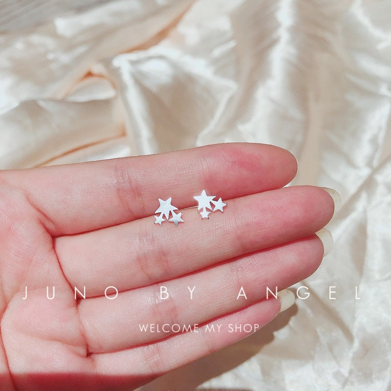Women's Korean Style Mini Sweet Fresh Star Moon Simple Stud Earrings