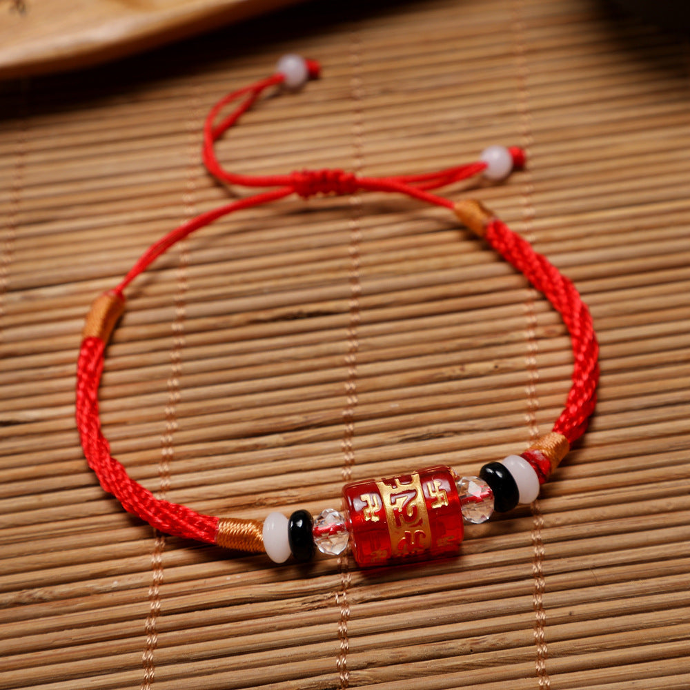 String Of Jades Pearls Six Words Mantra Five Bracelets