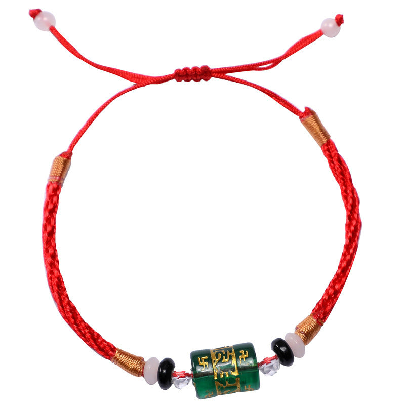 String Of Jades Pearls Six Words Mantra Five Bracelets