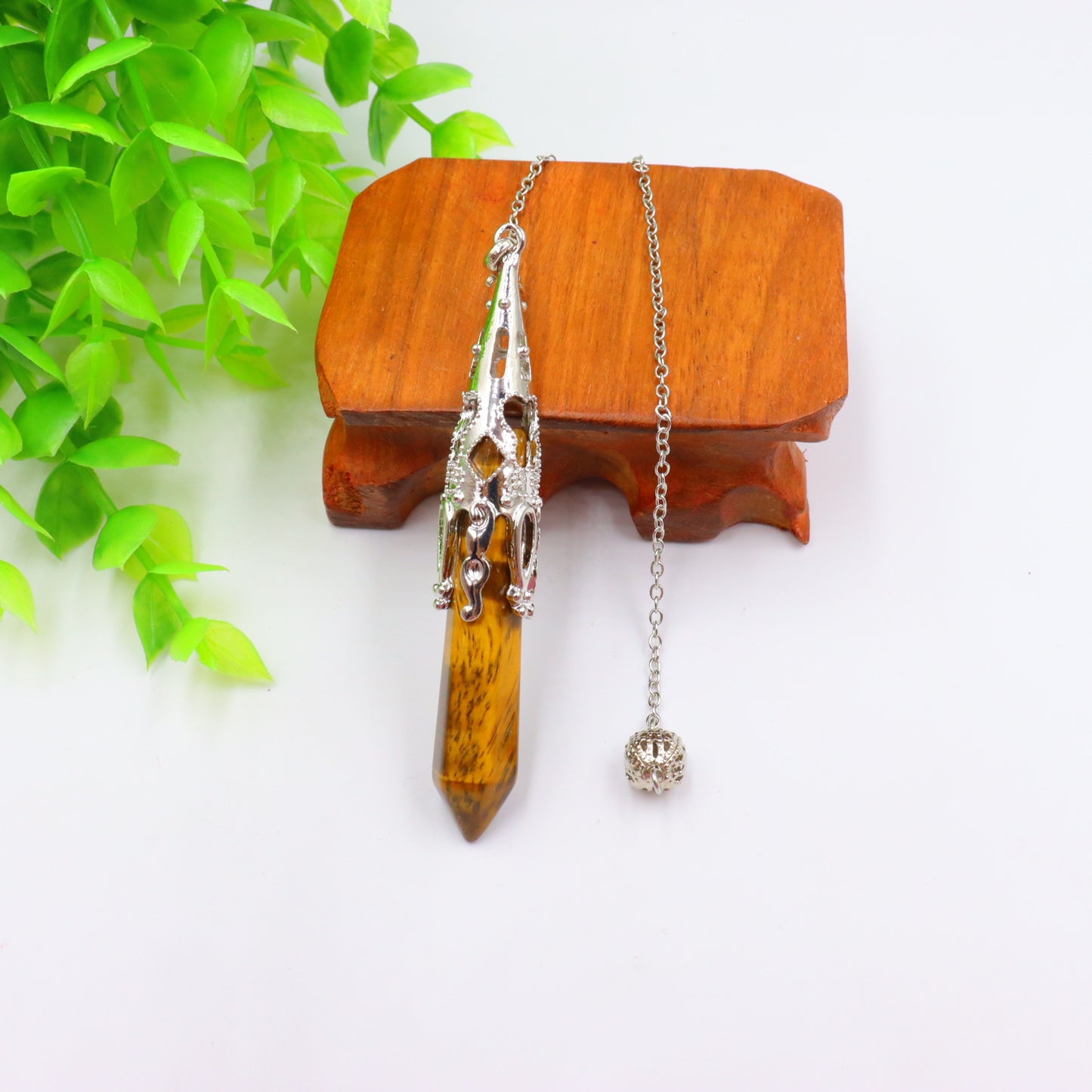 Prism Bullet Amethyst Spiritual Pendulum Meditation Necklaces