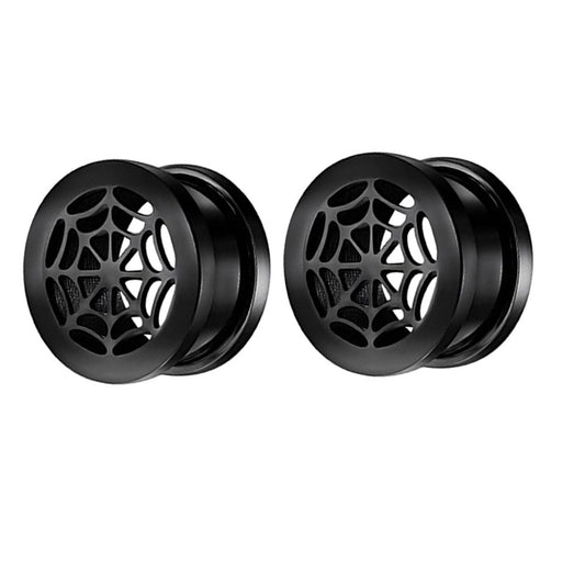 Launch Black Pulley Spider Web Ear Stud Earrings