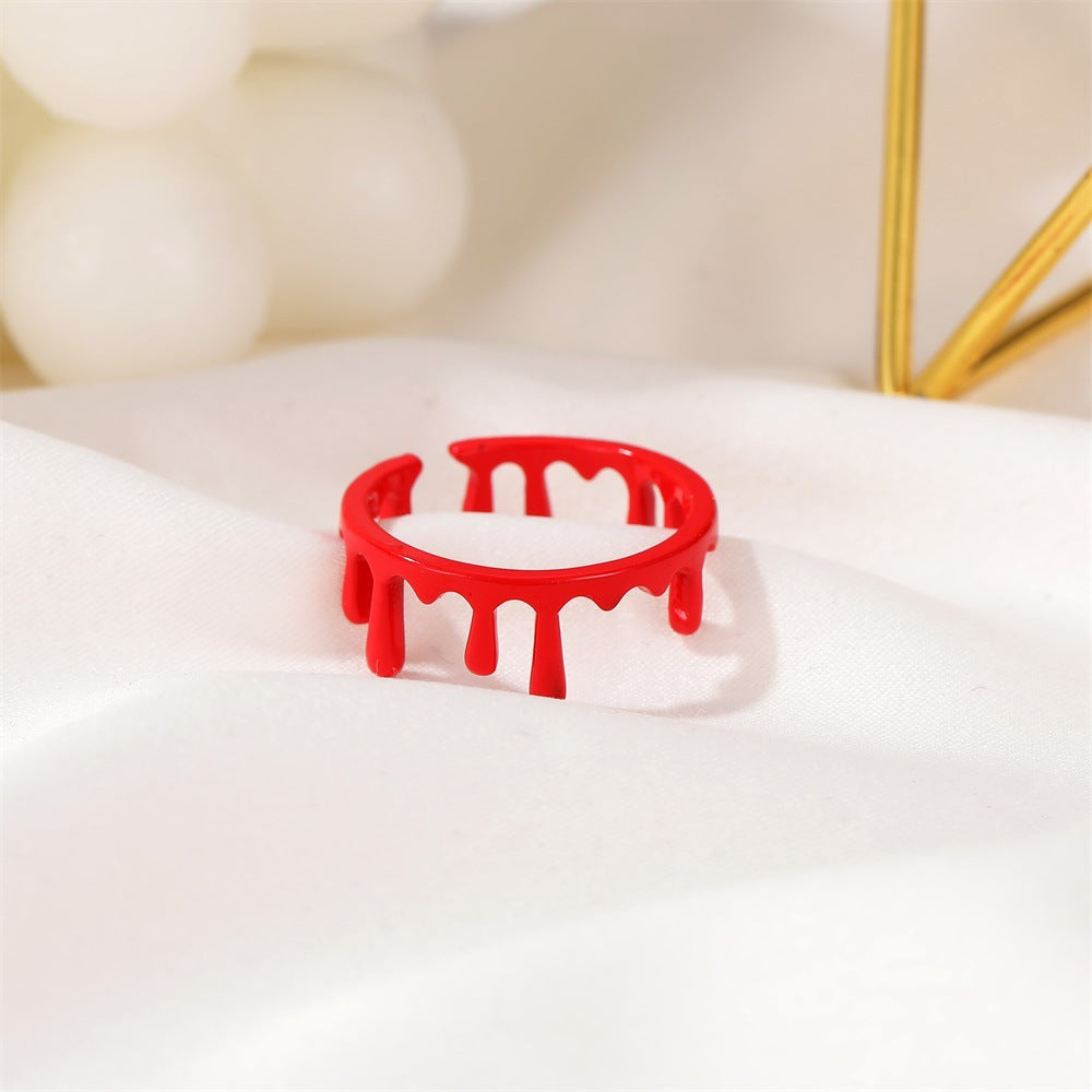 Halloween Funny Decoration Horror Vampire Cut Fake Rings