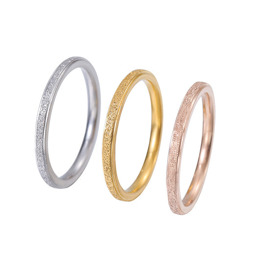 Steel Titanium Female Niche High-grade Light Rings
