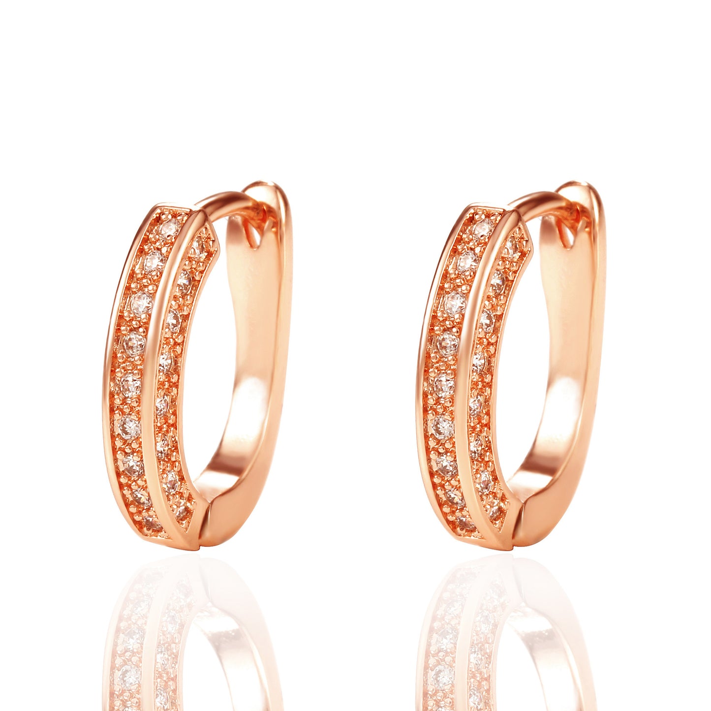 U-shaped Geometric Zircon Ear Clip Sparkling Earrings