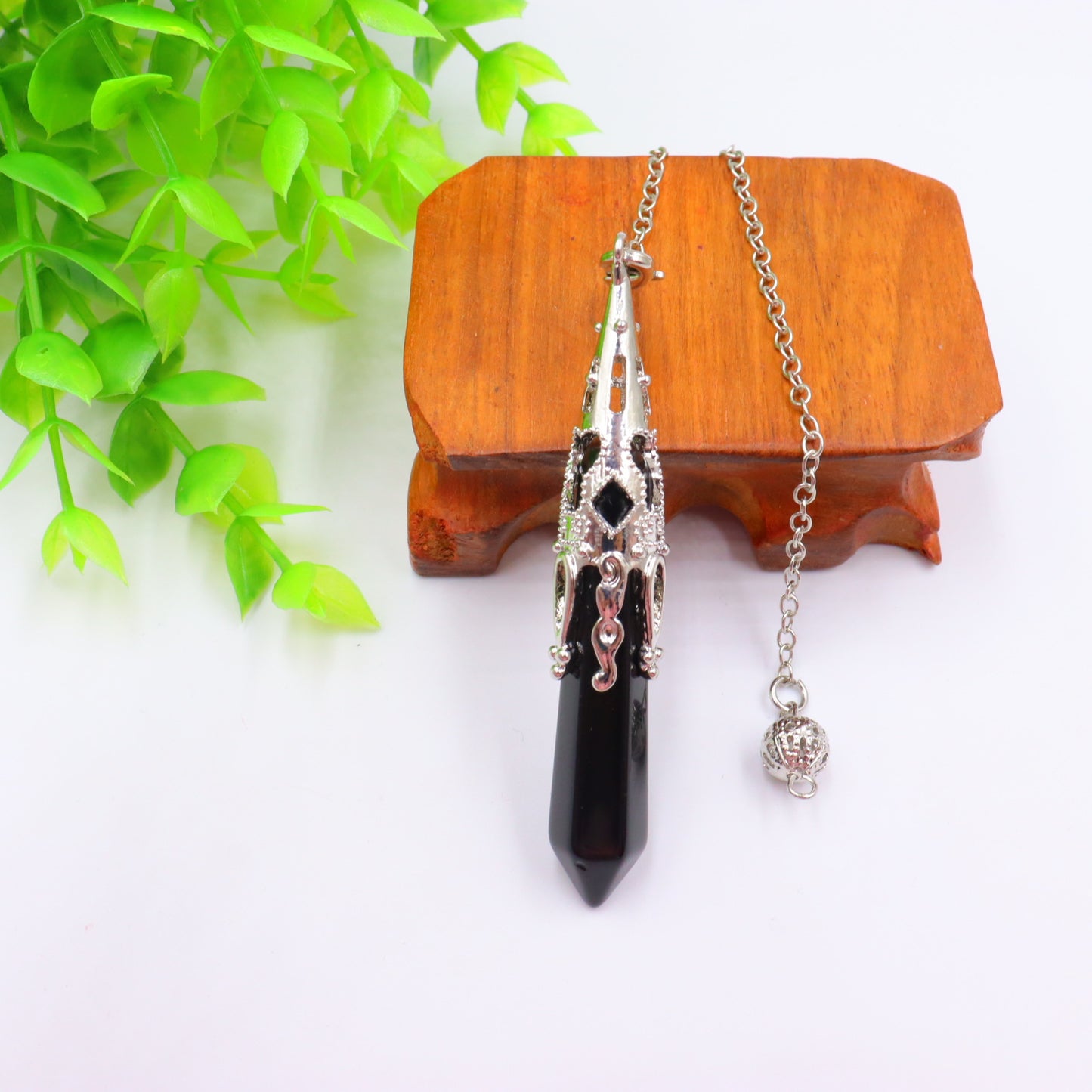 Prism Bullet Amethyst Spiritual Pendulum Meditation Necklaces