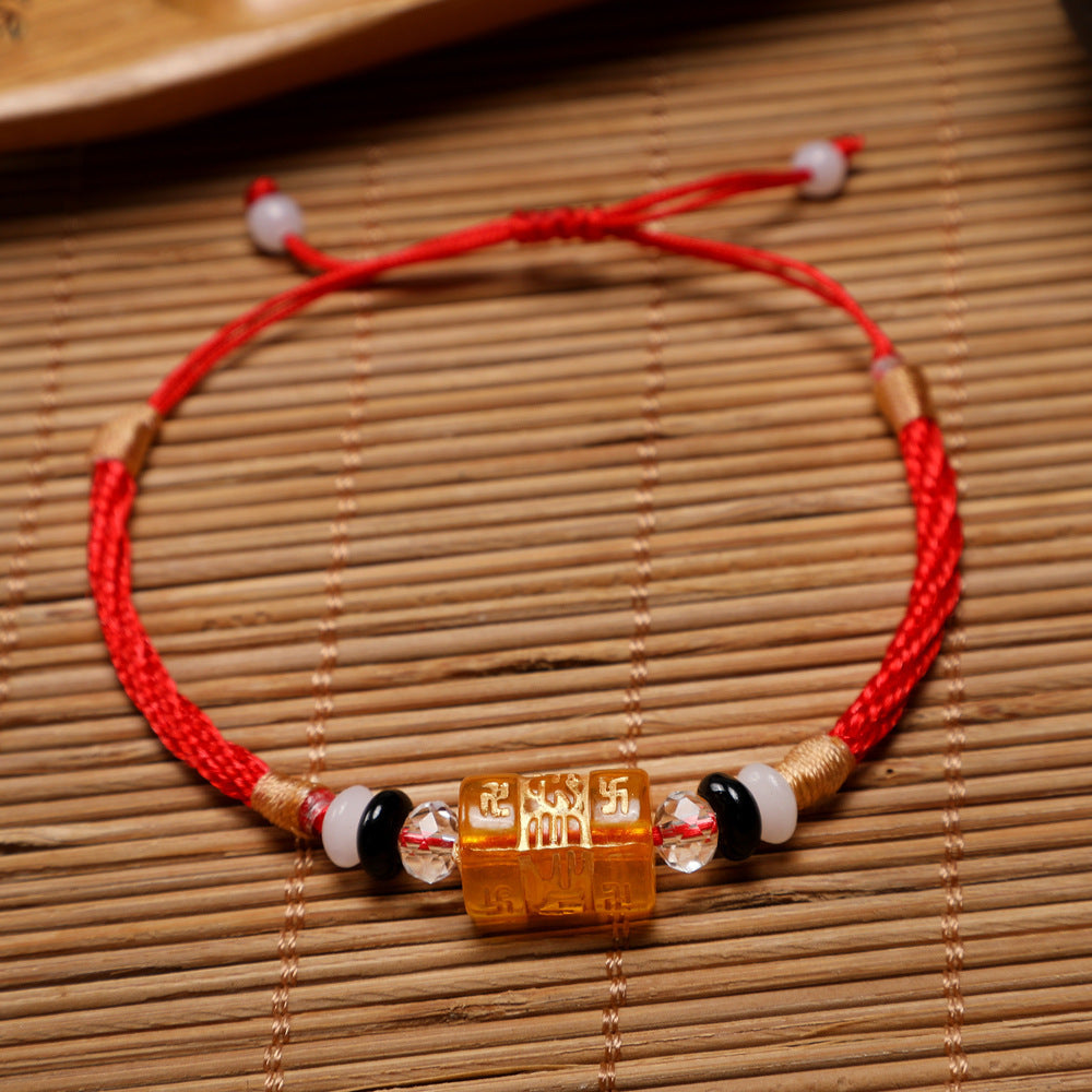 String Of Jades Pearls Six Words Mantra Five Bracelets