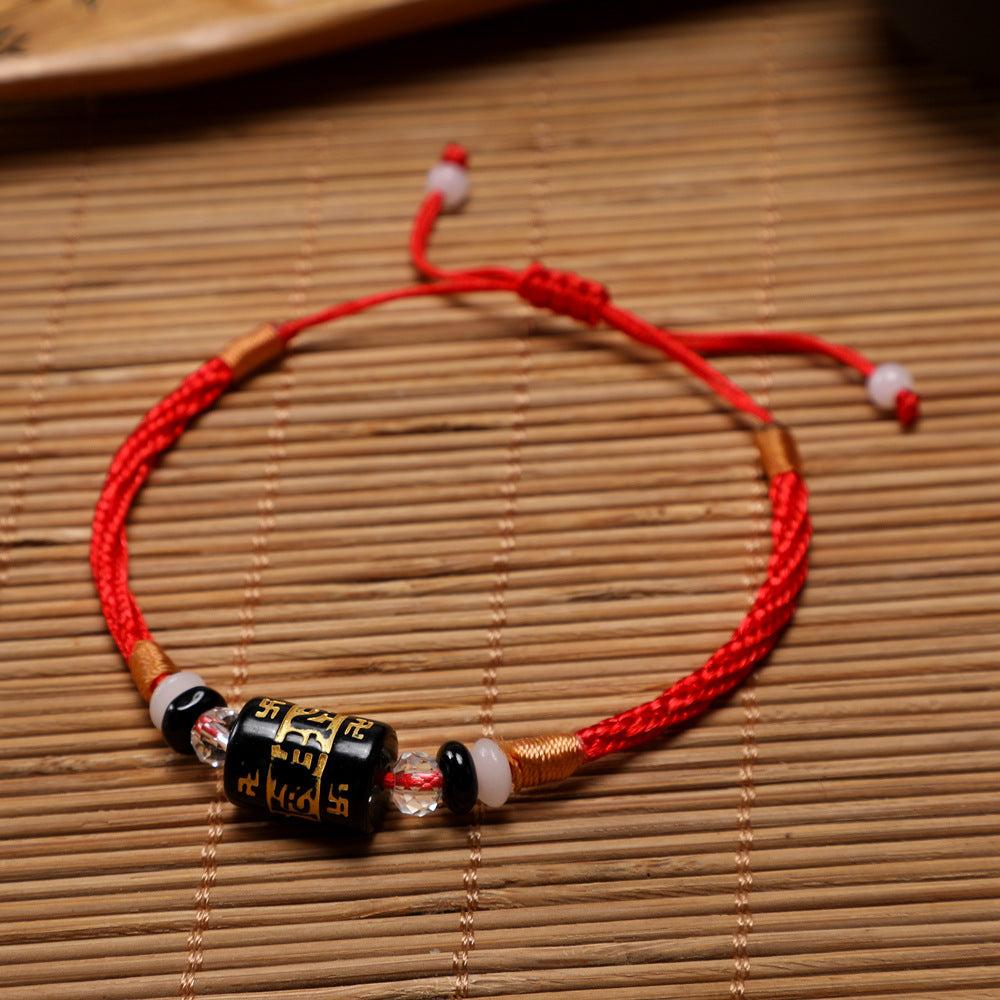 String Of Jades Pearls Six Words Mantra Five Bracelets