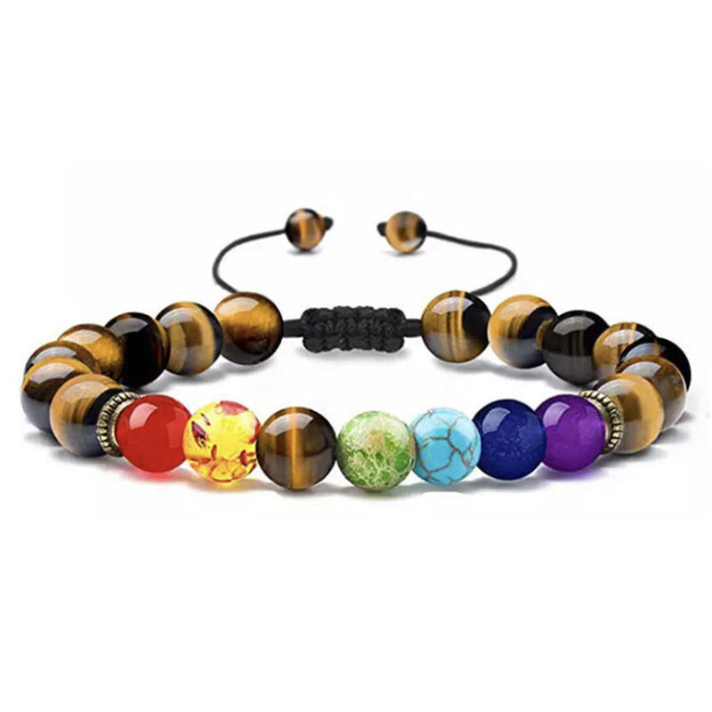 Jewelry Colorful Volcanic Rock Turquoise Tiger Eye Bracelets