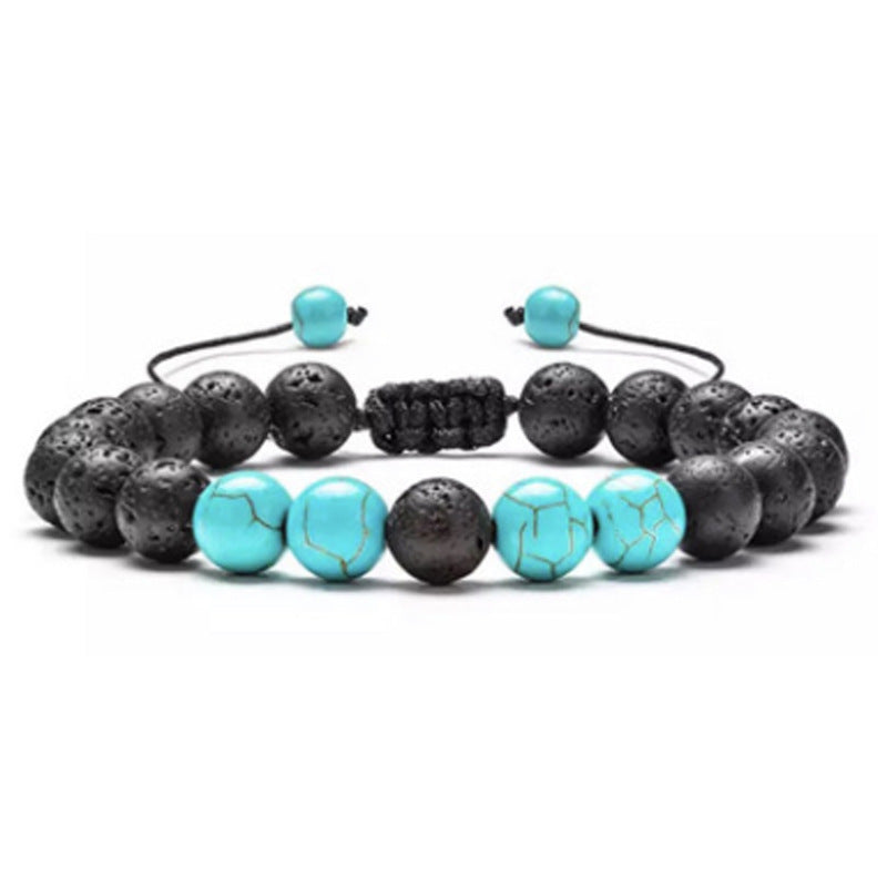 Jewelry Colorful Volcanic Rock Turquoise Tiger Eye Bracelets