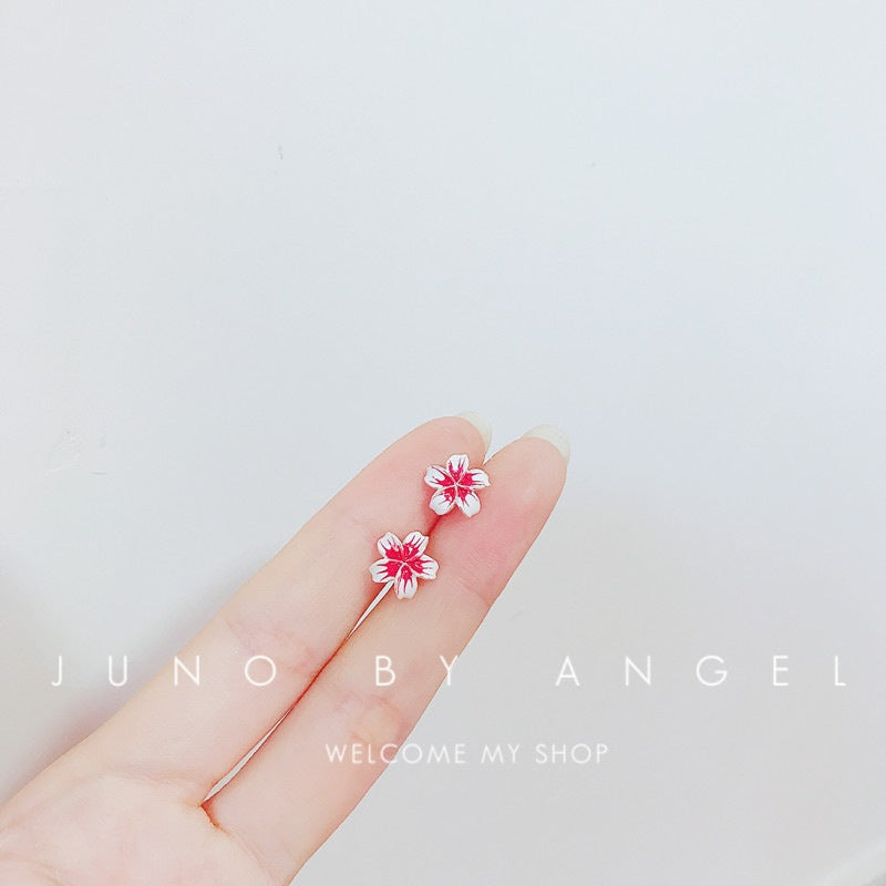 Sier Rainbow Love Design Color Simple Ear Bone Small Before Stud Earrings
