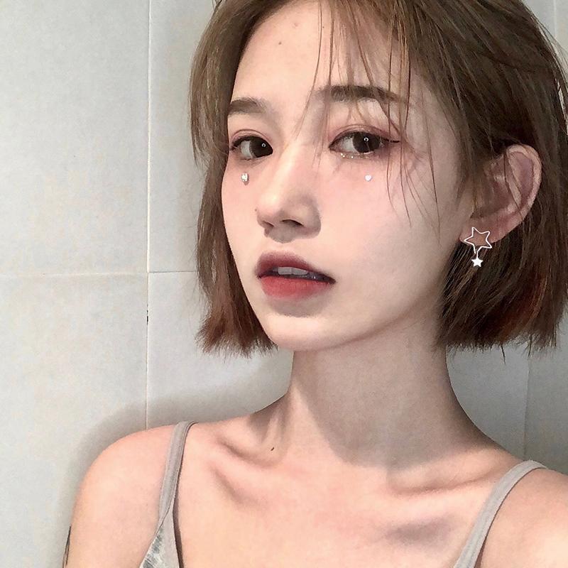 Fashion Style Hollow Stars Female Mori Artistic Five-pointed Stud Earrings