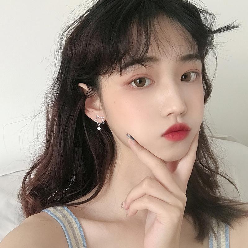 Fashion Style Hollow Stars Female Mori Artistic Five-pointed Stud Earrings