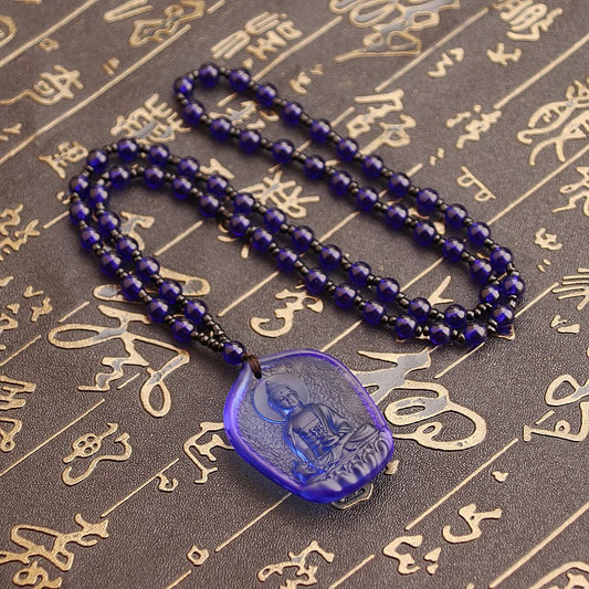 Women's & Men's French Glaze Crystal Han Temple Binding Supplies Necklaces