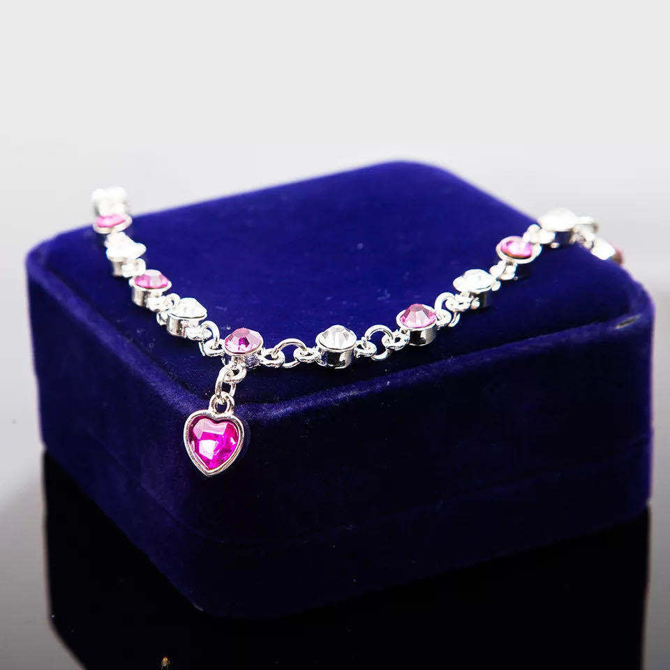 Women's Heart Of The Ocean Crystal Shape Bracelets