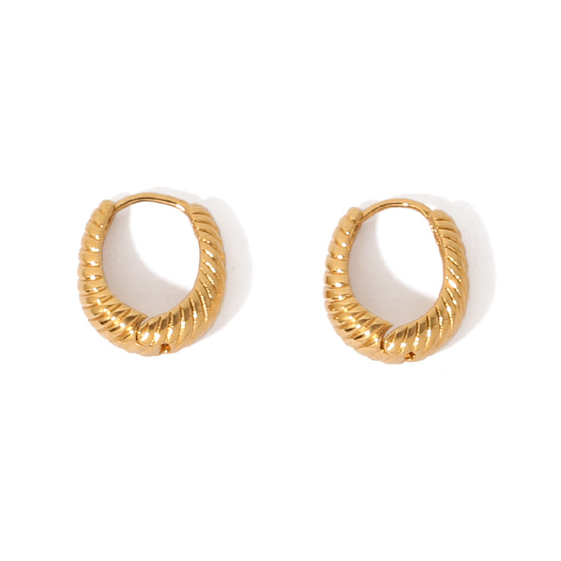 Women's Retention Brass Electroplated Real Gold Croissant Fashion Elegant Personalized Ear Buckle