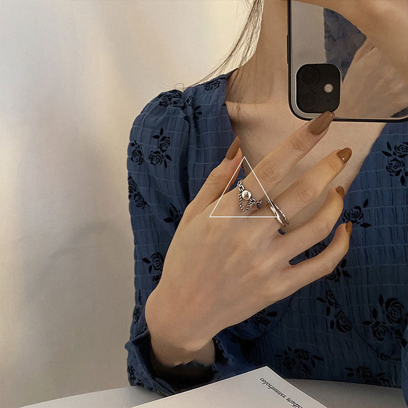 Cold Style Niche Fashion Retro Loving Ring