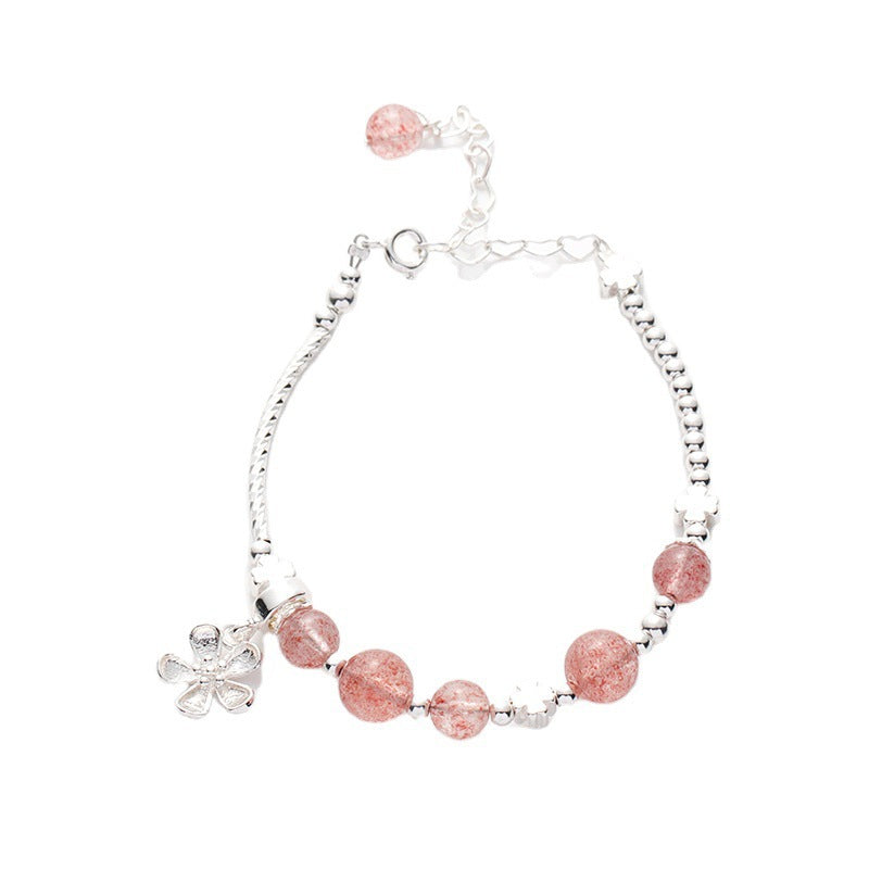 Flower Strawberry Crystal Female Simple Mori Bracelets