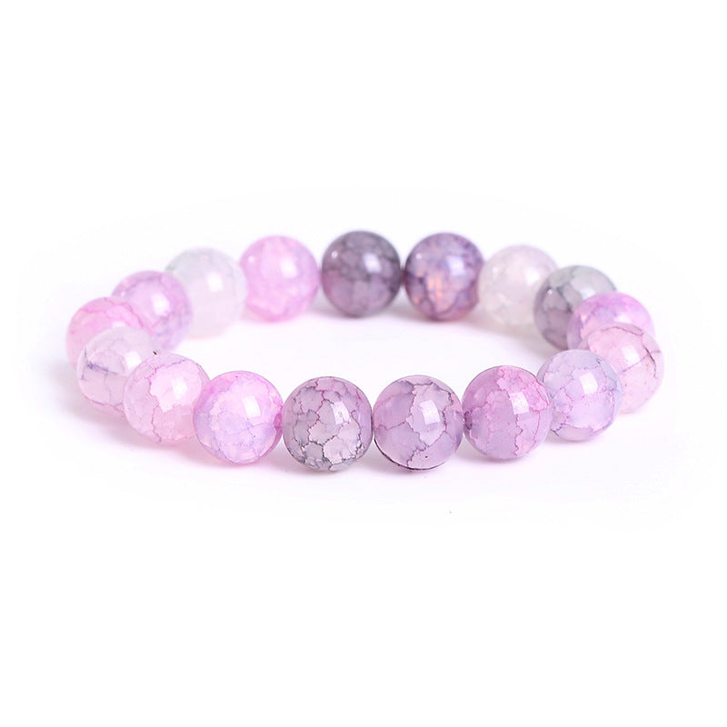 Cystal Crack Glass Bead Crystal Imitation Natural Jade Bracelets