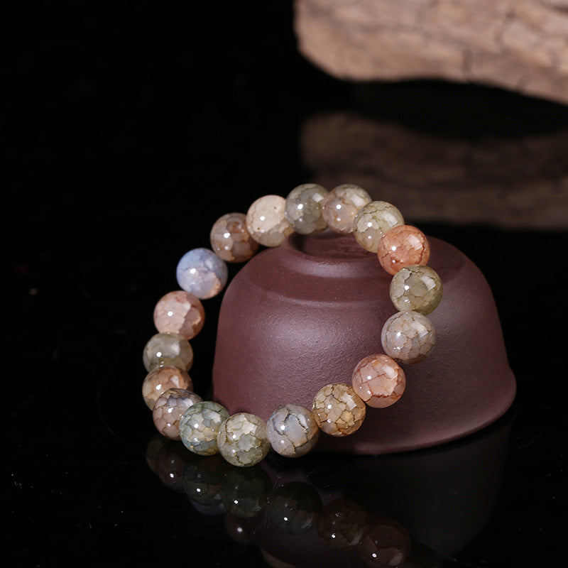 Cystal Crack Glass Bead Crystal Imitation Natural Jade Bracelets