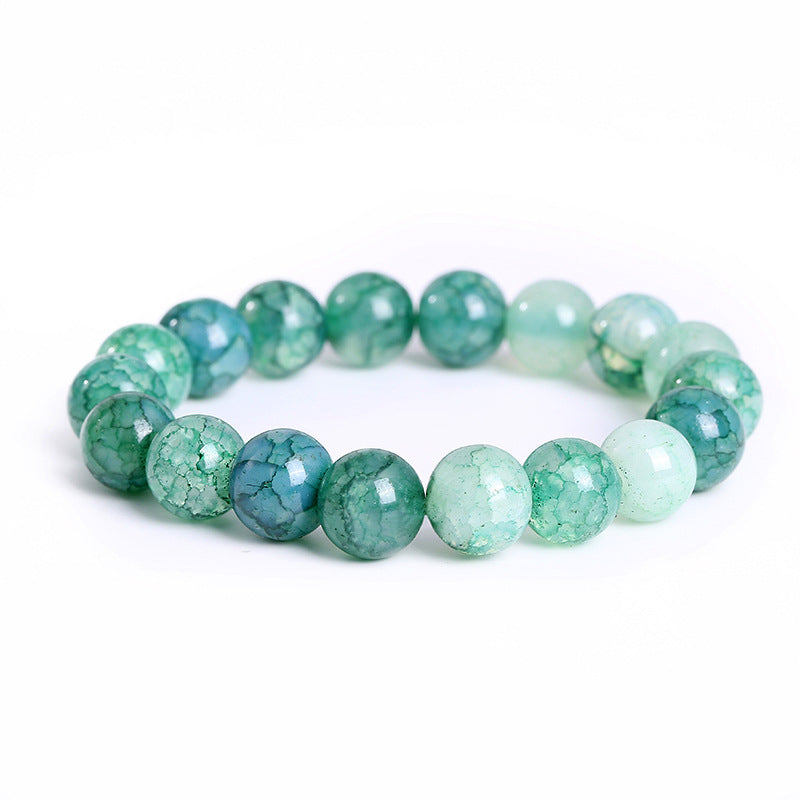 Cystal Crack Glass Bead Crystal Imitation Natural Jade Bracelets