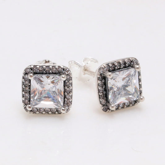 Christmas Style Charm White Diamond Simple Earrings