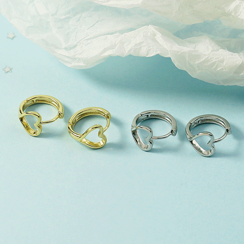 Korean Style Hollow Love Clip Simple Ear Buckle