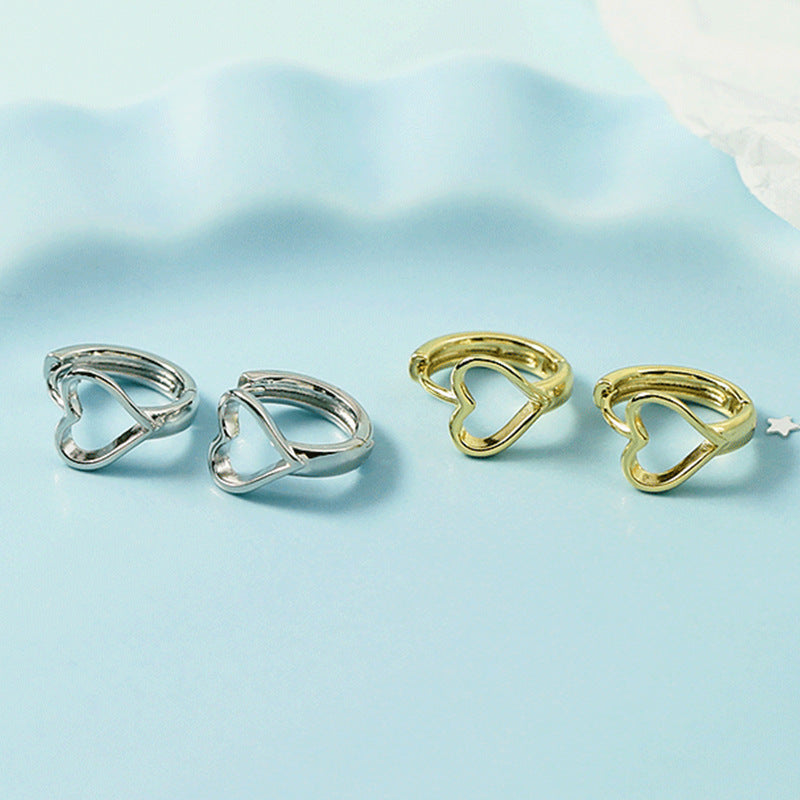 Korean Style Hollow Love Clip Simple Ear Buckle