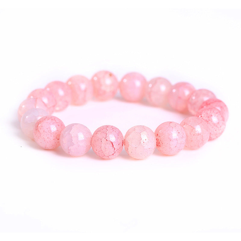 Cystal Crack Glass Bead Crystal Imitation Natural Jade Bracelets