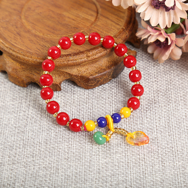 Style Colored Glaze Retro Simple Elegant Bracelet