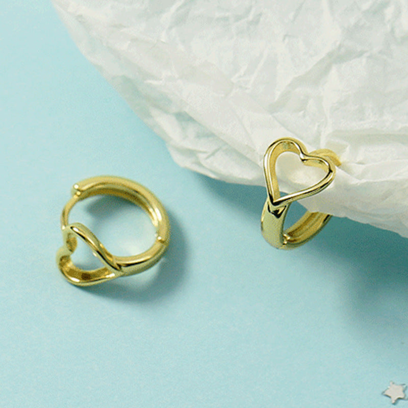 Korean Style Hollow Love Clip Simple Ear Buckle