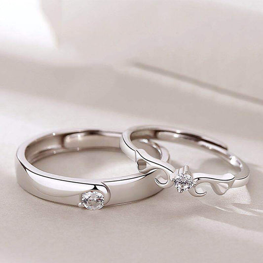 Angel Wings Couple Simple Versatile Opening Rings