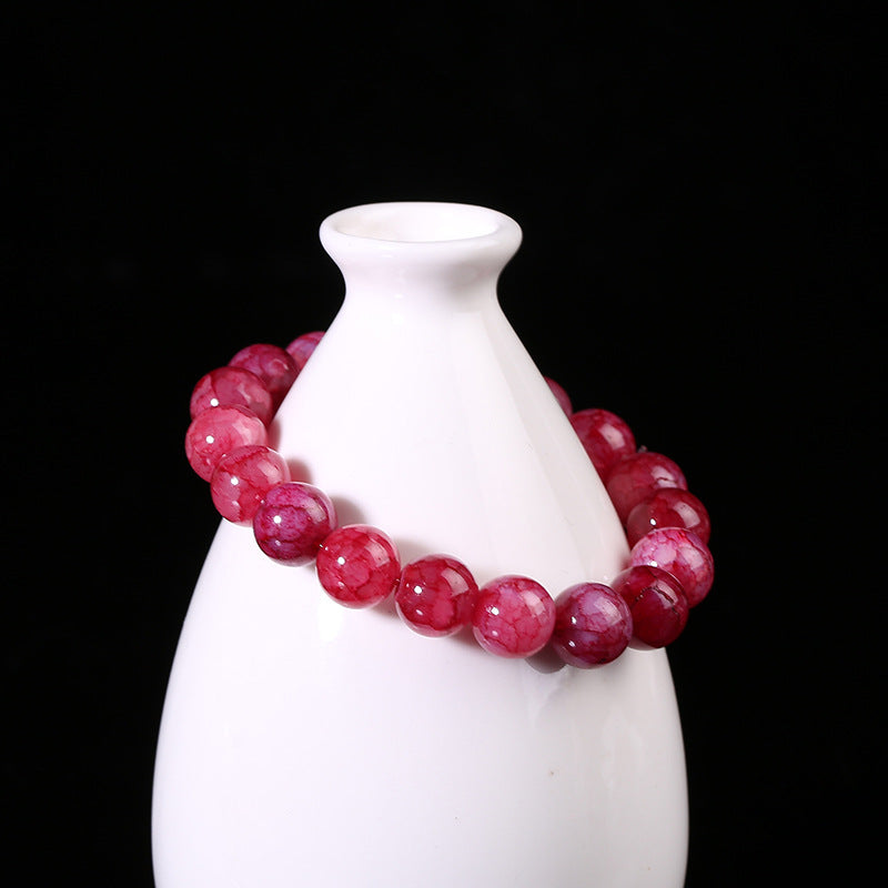 Cystal Crack Glass Bead Crystal Imitation Natural Jade Bracelets