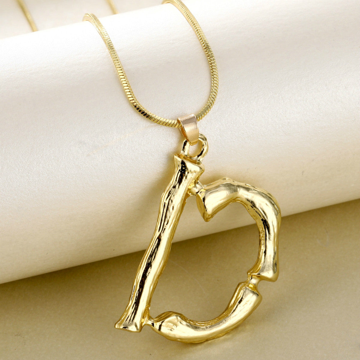 Metal Personality Bamboo Golden English Letter Fashion Necklaces