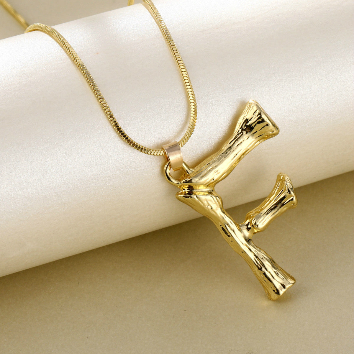 Metal Personality Bamboo Golden English Letter Fashion Necklaces