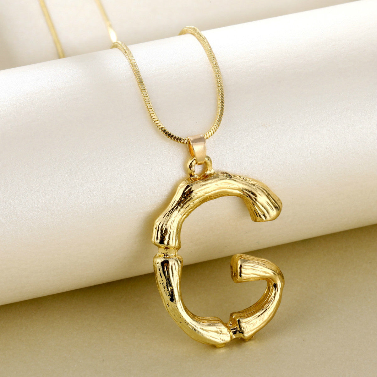 Metal Personality Bamboo Golden English Letter Fashion Necklaces