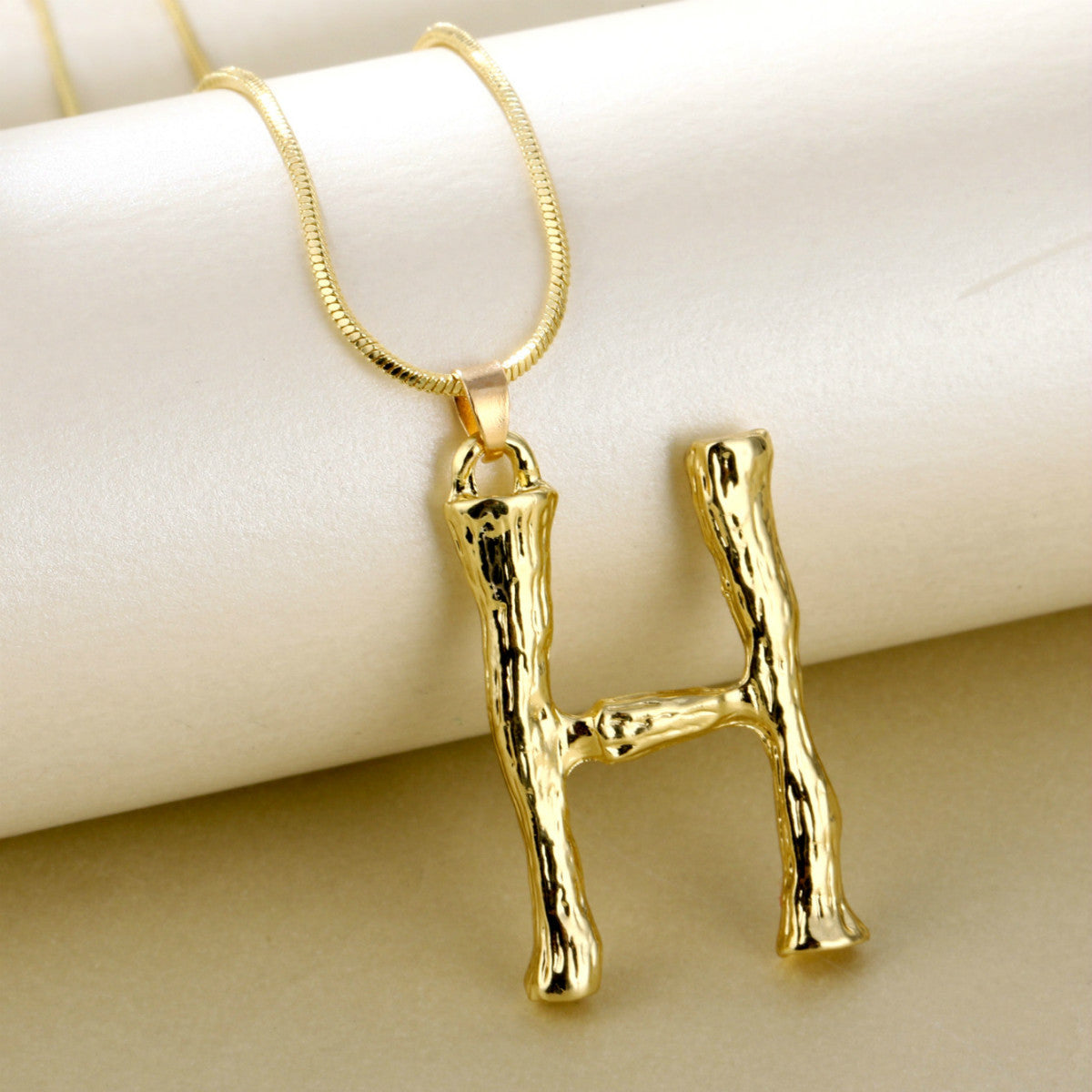 Metal Personality Bamboo Golden English Letter Fashion Necklaces